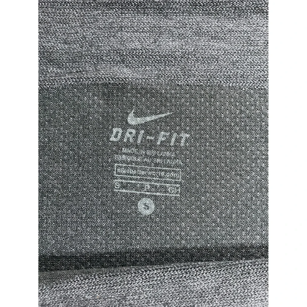 Nike Dri-FIT Womens Long Sleeve Training Top Gray Boat Neck Heather Small 1657